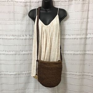 Michael Kors Weaved Straw Crossbody Bag